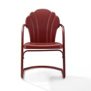 CROSLEY FURNITURE Crosley Furniture CO1029-RE Tulip Retro Metal Chair; Dark Red Satin - 33 x 24.5 x 20.5 in. CO1029-RE